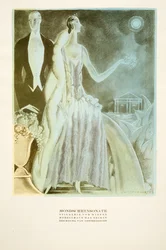 Mondscheinsonate, Kleid gestaltet von Wiener, aus Styl, veröffentlicht 1922