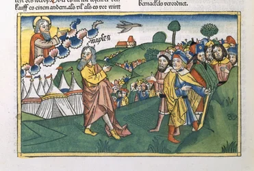 Numeri 1:1-20 Vorbereitung auf die Reise vom Berg Sinai, aus der Nürnberger Bibel (Biblia Sacra Germanaica)