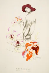 Orchideen, Kurze Jacke von Gerstel, aus Styl, veröffentlicht 1922