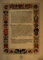 Seite aus dem Geheim Ehrenbuch des Fuggerschen Geschlechts
