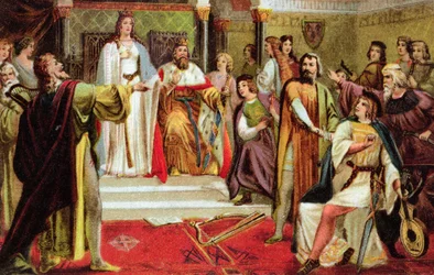 Postkarte mit einer Szene aus Tannhäuser von Richard Wagner, ca. 1900