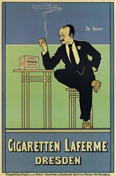 Plakat, das Laferme-Zigaretten bewirbt
