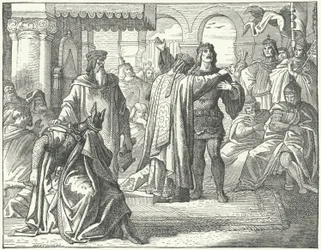 Versöhnung des Heiligen Römischen Kaisers Heinrich VI. und Richard Löwenherz