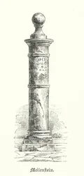 Römischer Meilenstein (Gravur)