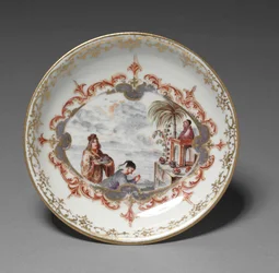 Untertasse, Hersteller Meissener Porzellanmanufaktur, Deutschland, ca. 1723