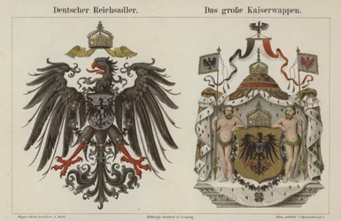 Der deutsche Reichsadler und das große kaiserliche Wappen