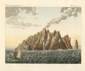 Die Vulkaninsel des Heiligen Johannes des Theologen