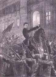 Trochu versammelt die Nationalgarde vor dem Hôtel de Ville, aus Cassells Geschichte des Krieges zwischen Frankreich und Deutschland, veröffentlicht von Cassell and Company Limited, ca. 1890