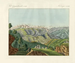 Zwei Ansichten des Himalaya