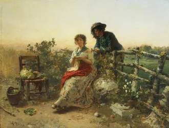 In Friedenszeiten, von Gerolamo Induno, circa 1880