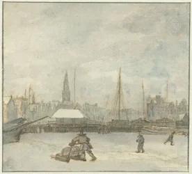 Winteransicht in Amsterdam