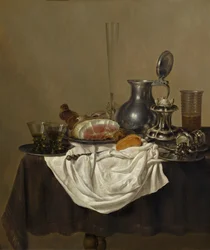 Stillleben mit Schinken, 1650