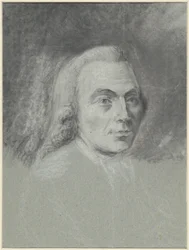 Selbstporträt von Gerrit Zegelaar, mit Perücke