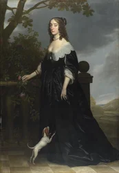 Porträt von Elisabeth Stuart (1596-1662), Königin von Böhmen, Gemahlin des Kurfürsten Friedrich V. von der Pfalz und Tochter Jakobs I., 1642