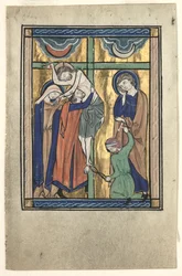 Miniatur aus dem "Potocki-Psalter": Die Kreuzabnahme