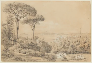 Blick auf den Golf von Pozzuoli von der Solfatara aus