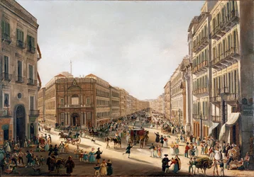 Ansicht der Straße Toledo in Neapel