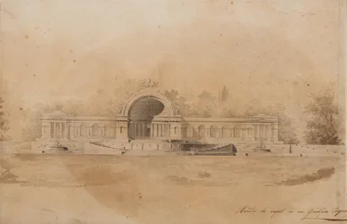 Studie einer Arkade für Zarskoje Selo