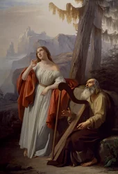 Ossian singt Malvina von den Heldentaten Carthons, von Giacomo Trecourt