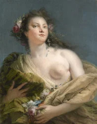 Porträt einer Dame als Flora