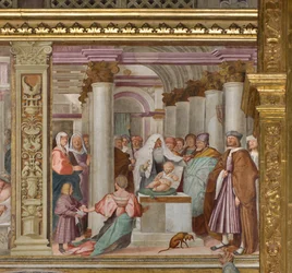 Zentrales Kirchenschiff, Fünfte Nordspanne, Darstellung im Tempel, Gian Francesco Bembo