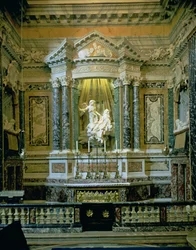Die Cornaro-Kapelle, Detail des Altars mit der Verzückung der heiligen Teresa