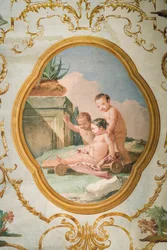 Fresko aus dem Putti-Raum in der Foresteria (Gästehaus) 1757