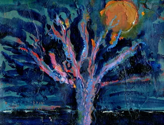 Baum und Erdbeermond, 2016