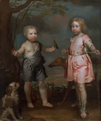 Lord John Hay und Charles, Master of Yester (später Dritter Marquis of Tweeddale)