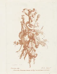 Trophäe mit Musikinstrumenten