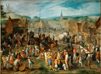 Maifest in einem Dorf