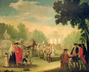 Die Puerta de Alcala und der Cibeles-Brunnen in Madrid