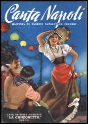 Neapel: Sammlung berühmter neapolitanischer Lieder: „Canta Napoli“. Das Cover ist illustriert von Gino Boccasile (1901-1952), ca. 1937.