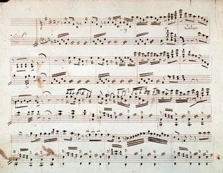 Erste Seite der Noten für die reduzierte Symphonie für Klavier von Otello
