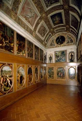 Ansicht des Studiolo von Francesco I de Medici