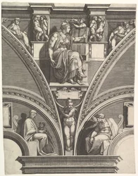 Die eritreische Sibylle, aus der Serie der Propheten und Sibyllen in der Sixtinischen Kapelle, 1570-75