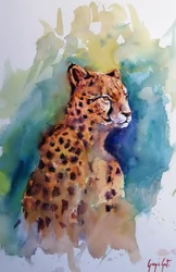 Majestätischer Aquarell Gepard