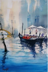 Venezianischer Kanal Gondeln