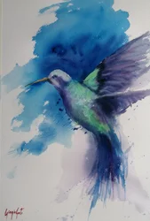 Lebhafter Kolibri Flug