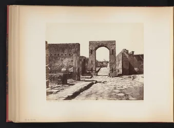 Ansicht der Strada Mercurio in Pompeji, Italien