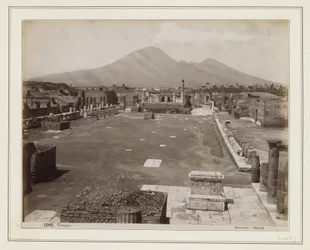 Blick auf das Forum in Pompeji