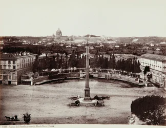 Ansicht der Piazza del Popolo vom Pincio (oder Pincio-Hügel), Rom