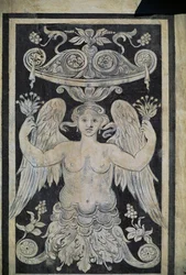 Allegorische Figur, Palazzo dei Cavalieri oder Palazzo della Carovana, Piazza dei Cavalieri, Pisa, Toskana, Italien