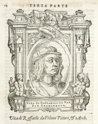 Mailand, Biblioteca Braidense, Vite de piv excellent, Giorgio Vasari 1568, Raffaello Sanzio da Urbino