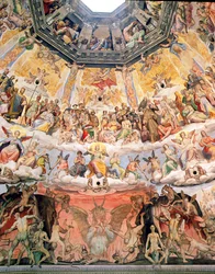 Das Jüngste Gericht (Detail) aus der Kuppel des Doms, 1572-79
