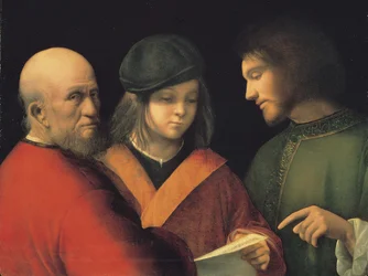 Die drei Lebensalter des Mannes beim Lesen eines Liedes, ca. 1501