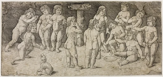 Zwölf spielende Cupidos