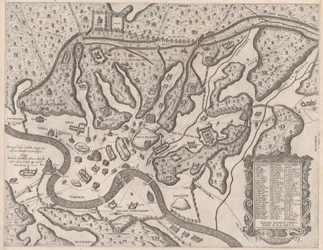 Speculum Romanae Magnificentiae: Das antike Rom und seine Hügel vom Westen, 1582