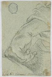 Studie: Eine linke Hand in einer lehnenden Position, ca. 1650
