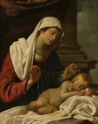 Die Madonna mit schlafendem Kind